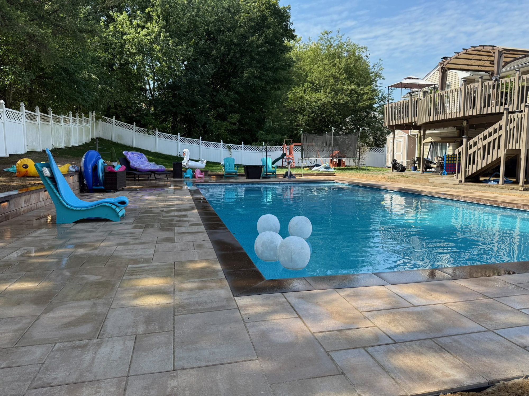 Warm-Toned Inground Pool in East Brunswick